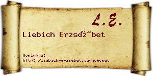 Liebich Erzsébet névjegykártya