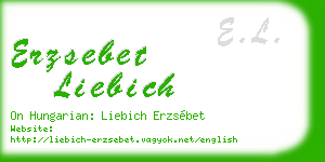 erzsebet liebich business card